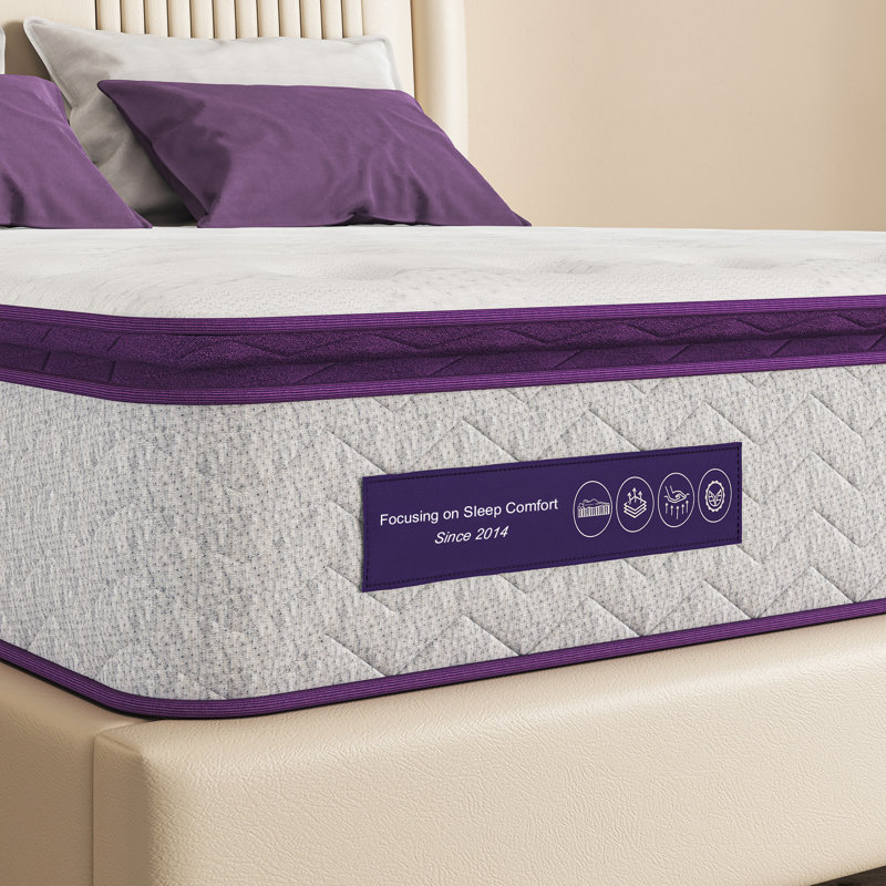 Matelas à plateau-coussin moyen hybride, Lit double, 10"