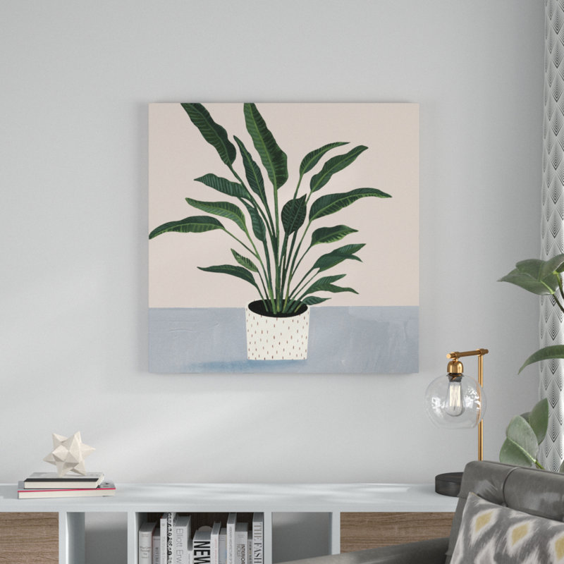 «Houseplant IV», peinture sur toile tendue, H 36 po x l 36 po