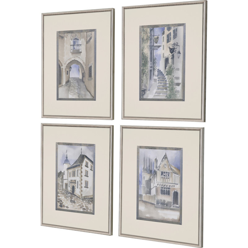 La Ville I Silver Wood Framed Landscape Poster Set