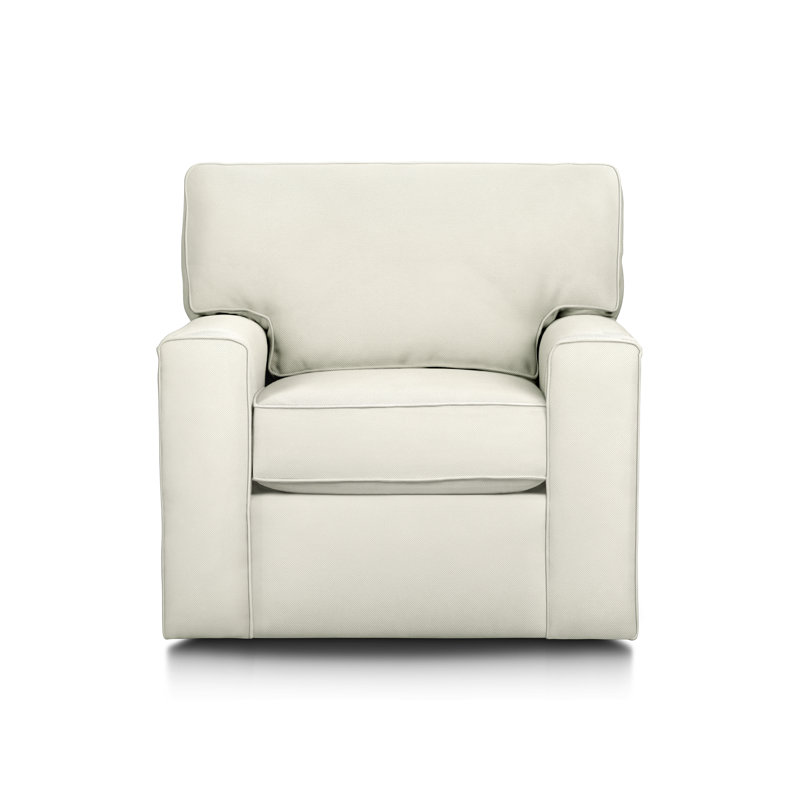 Leigh 36.5" Upholstered Chair, Classic Bleach White Twill