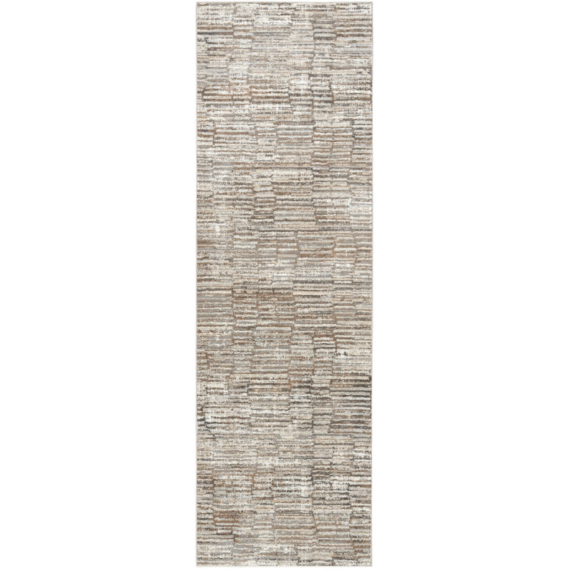 Ivaline Modern Multi Stripe Sustainable Woven Area Rug, Runner 2'2" x 8'