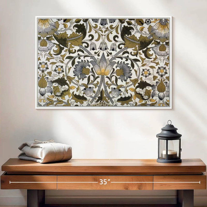 Lodden, 1884, Cadre flottant blanc, 25 po x 17 po