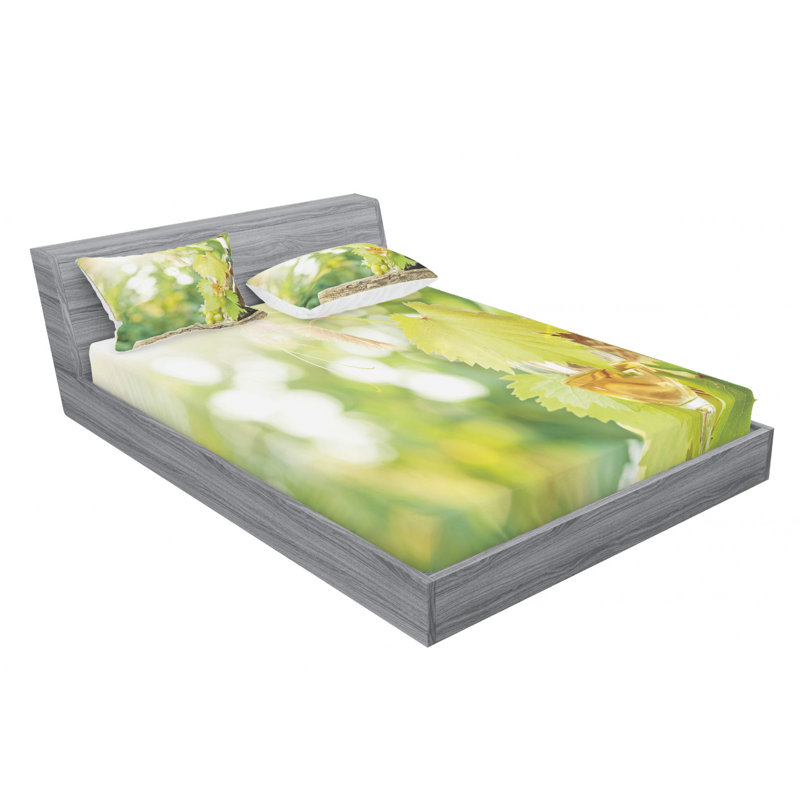 Microfiber Sheet Set, Queen Sheet Set with Fitted Sheet