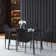 Faux Leather Solid Back Dining Side Chair With Stable Steel Legs, Set Of 4