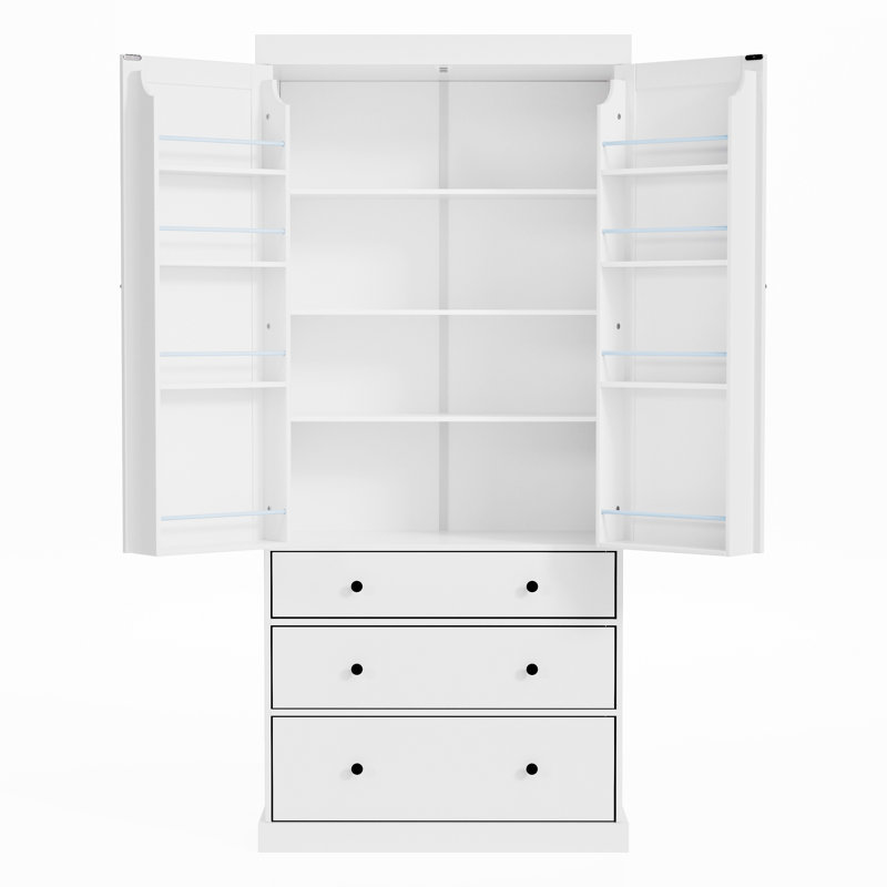 Armoire de rangement Farmhouse, Blanc