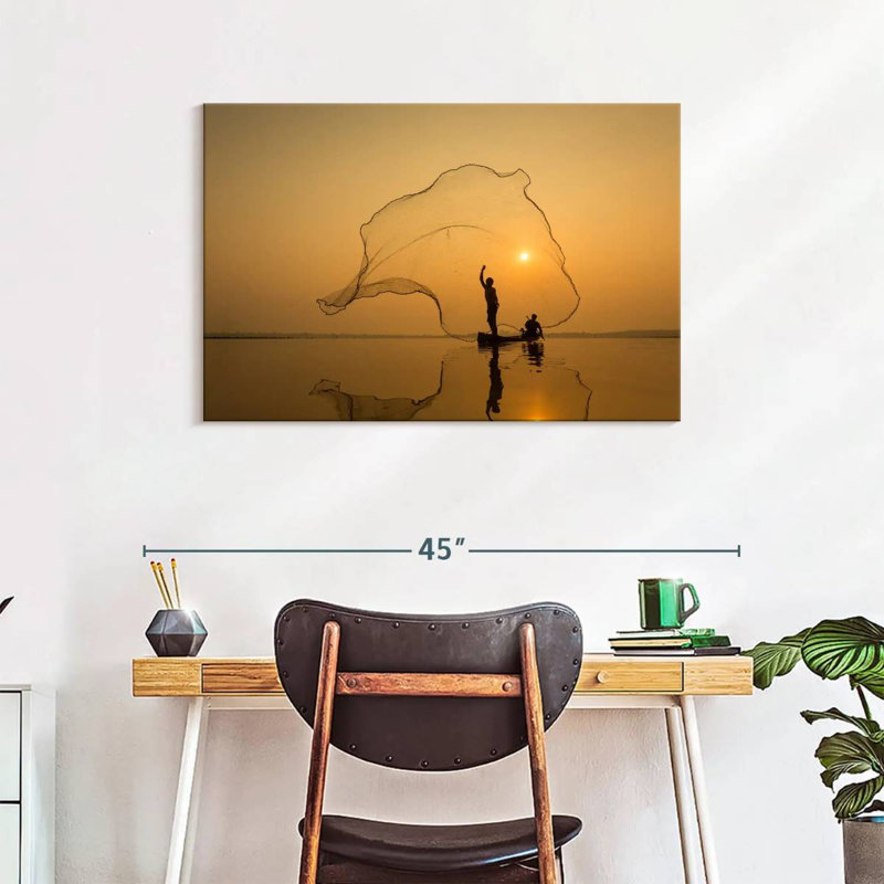 Pêcheurs thaïlandais, H 24 po x l 36 po