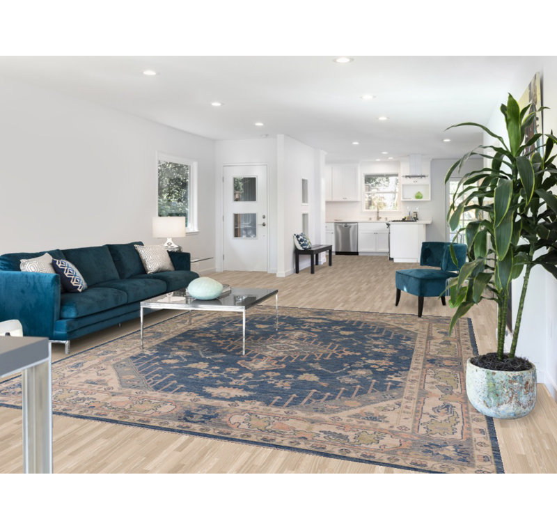 Tapis bleu Oushak