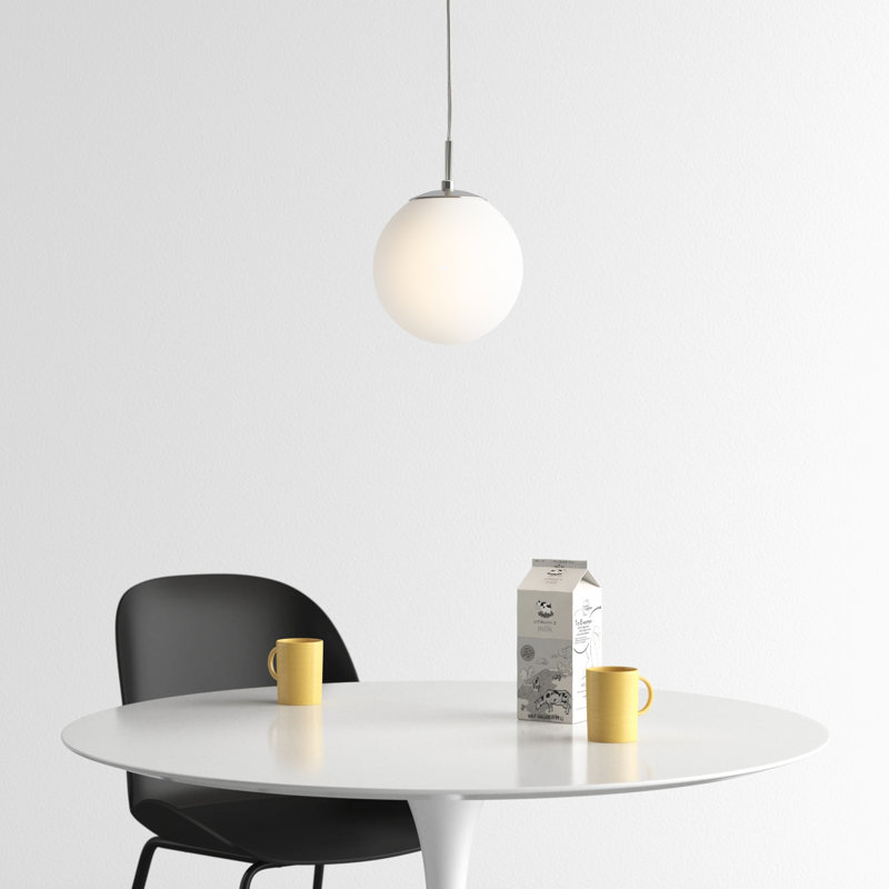 Mia 1 - Light Single Globe Pendant, 59" H x 7.87" W x 7.87" D