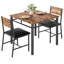 3-Piece Dining Table Set for 2 with Upholstered Chairs - Perfect for Small Spaces-107209956-107209957