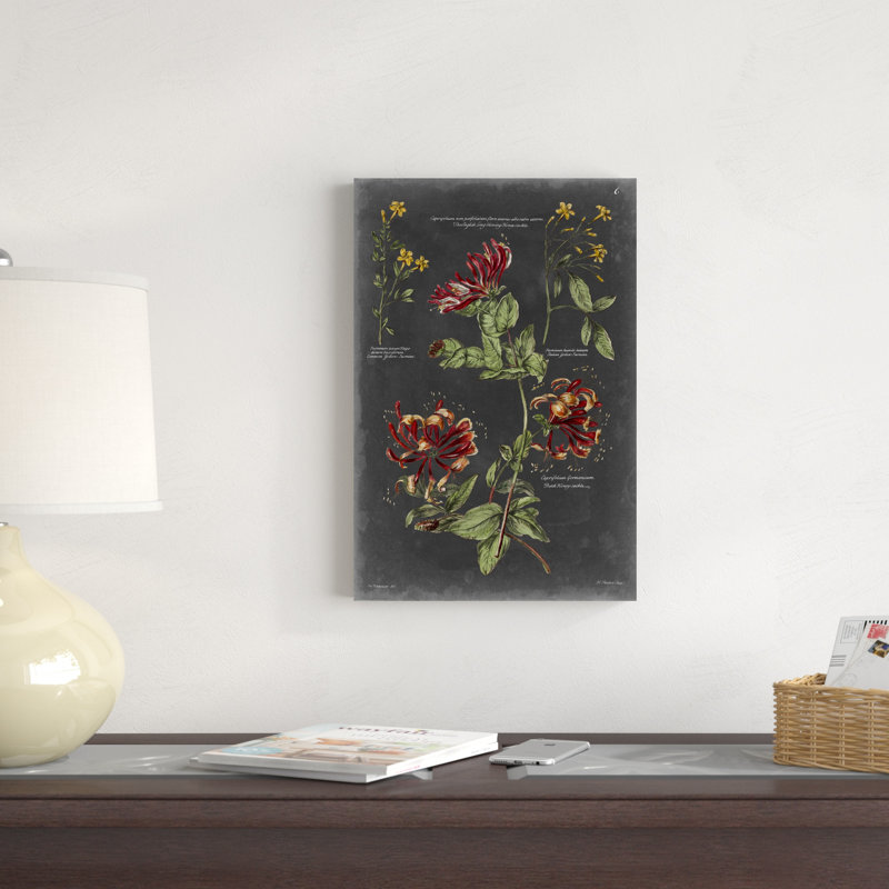 Tableau botanique rétro II, H 18 po x l 12 po x P 1,25 po