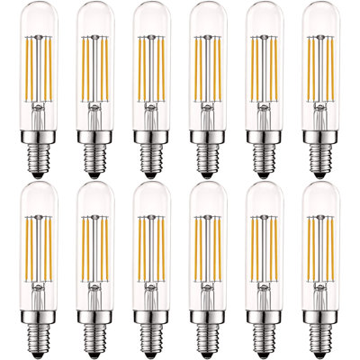 5 Watt (60 Watt Equivalent) T6 T6.5 LED Dimmable Light Bulb, E12/Candelabra Base -  Luxrite, LR21657-12PK