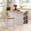 Chariot de cuisine avec plateau en bois manufacturé Braidon-2052772179