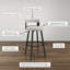 Tabouret de bar et de comptoir pivotant rembourré Corda-212853498-180467311-212853502