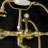 Kingston Brass Aqua Vintage Three-Handle 2-Hole Tub Wall Mount Clawfoot Tub Faucet with Hand Shower-50761207