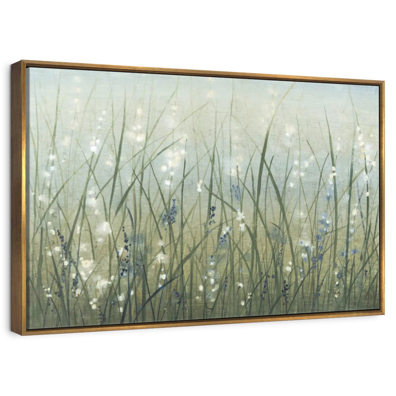 Meadow Bliss I, Cadre flottant doré, 31 po x 21 po