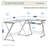 Modular L-Shaped Glass Steel Computer Desk