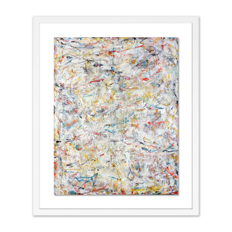 Elysium #21 Painting by Brad Ellis, 40" H x 33" W x 2.5" D, White