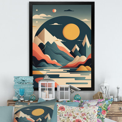 «Yellow in the Mountains II», reproduction jaune sur toile - Reproduction sur toile