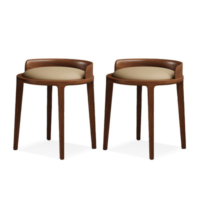 16.93" Nut-Brown side Chair(Set of 2)