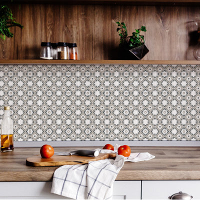 4'' W x 4'' L Vinyl Peel and Stick Mosaic Tile