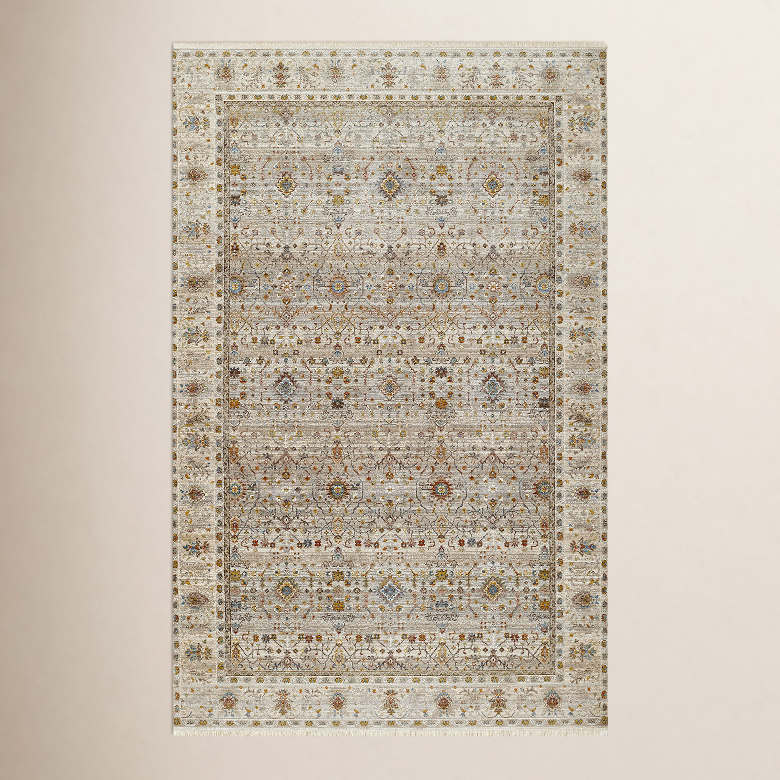 Applecroft Gray Oriental Rug, Rectangle 9' x 12'