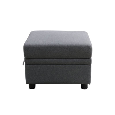 Sackcloth Storage Ottoman Living Room by Ebern Designs
