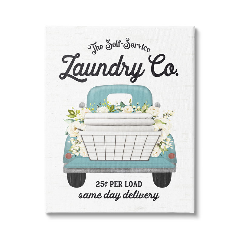 «Self Service Laundry Co., H 20 po x l 16 po x P 1,5 po