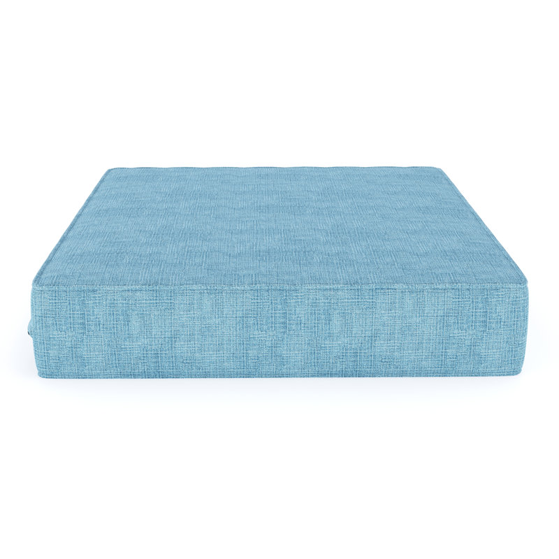 Sunbrella® Outdoor Ottoman Cushion, Cast Horizon Sunbrella® Plainweave, 3.5" H x 23.5" W x 20.5" D