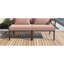 Ensemble de patio Rajni en tissu rose et finition noire (2 chaises)