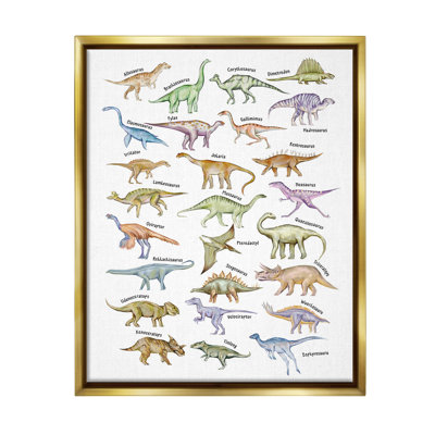 " Educational Ancient Dinosaurs Floater Frame " by Ziwei Li