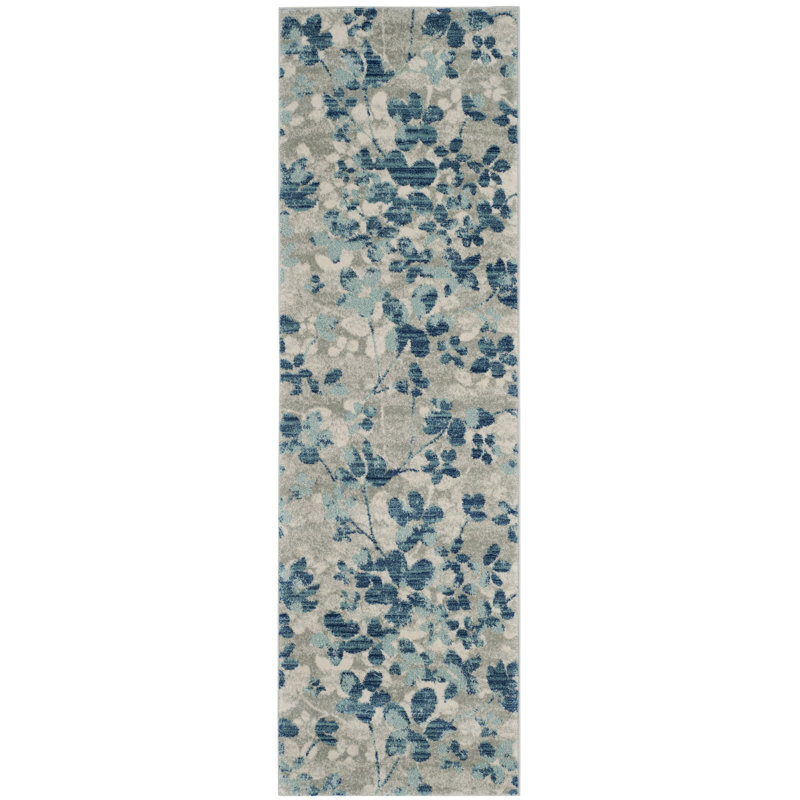Abdul Performance Floral Rug, Runner 2'2" x 9'