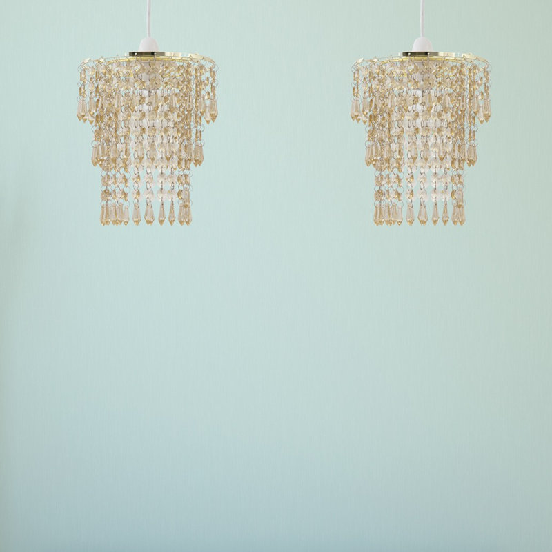 24 cm H Drum Pendant Shade ( Uno ), Amber