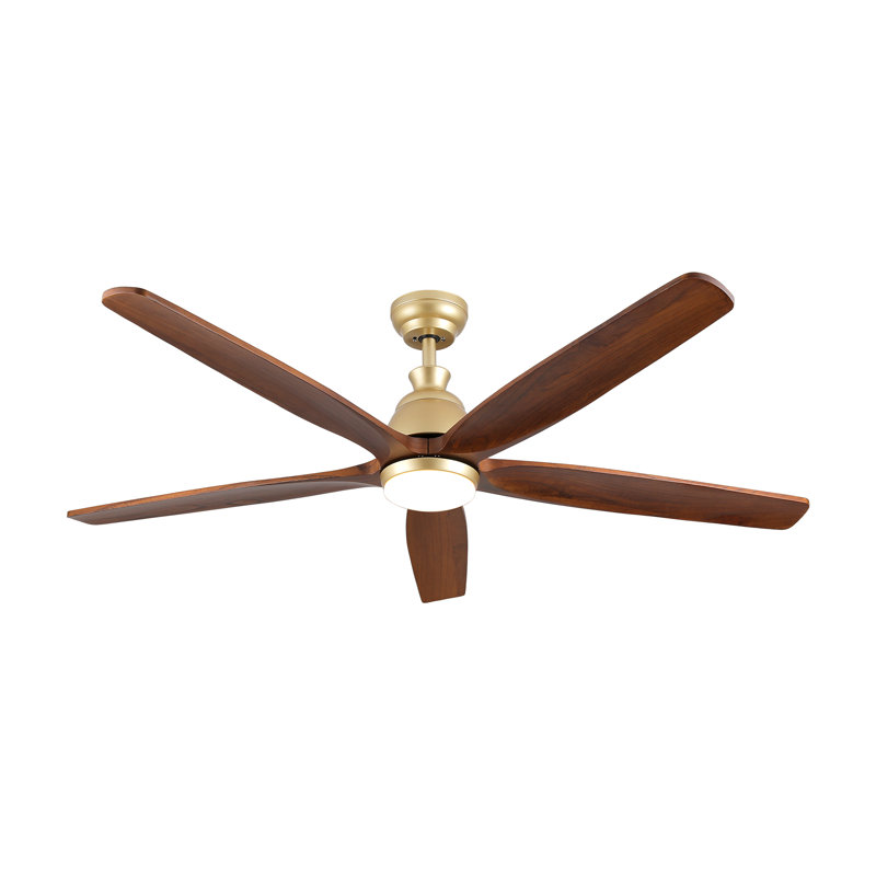 Modern Ceiling Fan With Light, Ceiling Fan With Remote, 5 Blades Ceiling Fan In Solid Wood, Reversible Dc Motor, Quiet Large Ceiling Fan For Bedroom, Living Room, Kitchen Or Patio Use