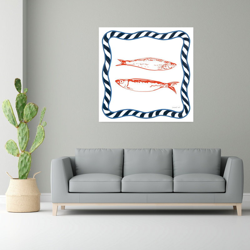 Art contemporain, art côtier de poisson, H 48 po x l 48 po