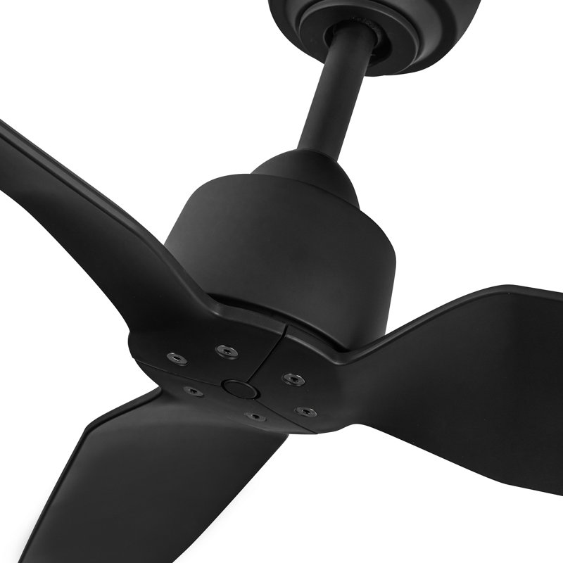 Hugo Smart Outdoor Downrod Ceiling Fan, Matte Black
