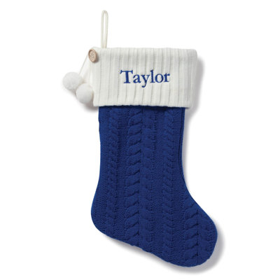Cable Knit with Custom Name Stocking