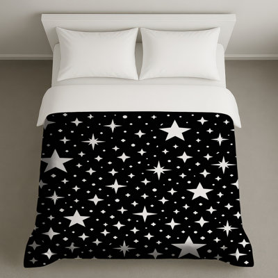 Housses de couette noires et blanches