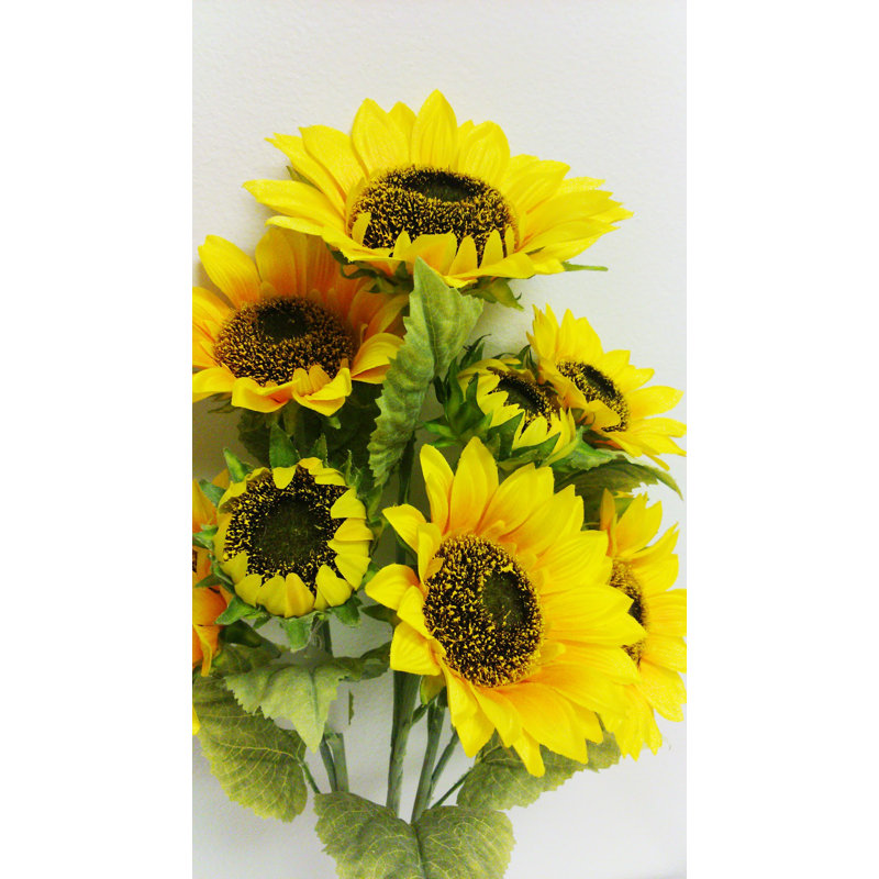Tige de tournesol pleine floraison, H 26 po x l 14 po x P 7 po