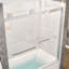 Eviva Luxor 60 po X P 60 po H Porte de douche coulissante sans cadre avec verre trempé H-109731652