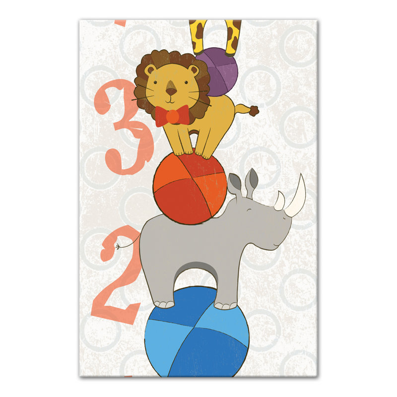 Reproduction d’art comme une toile animale Wagar, H 24 po x l 16 po x P 1,25 po