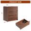 Commode 3 tiroirs Mid-Century moderne en bois 22,9 po Ato-40996258