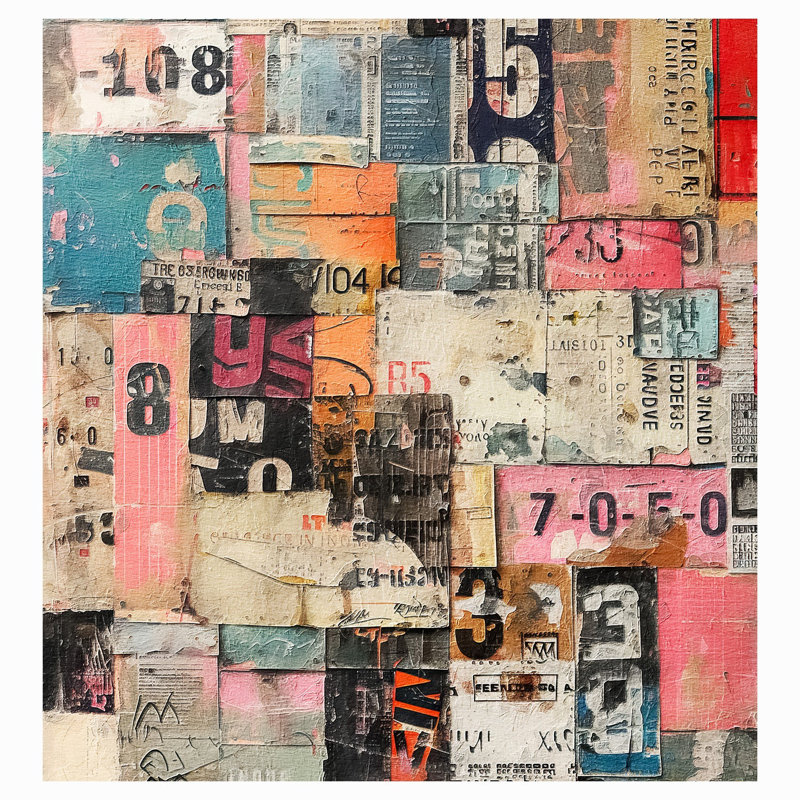 Papier peint de qualité supérieure - typographie urbaine, L 30 po x l 30 po