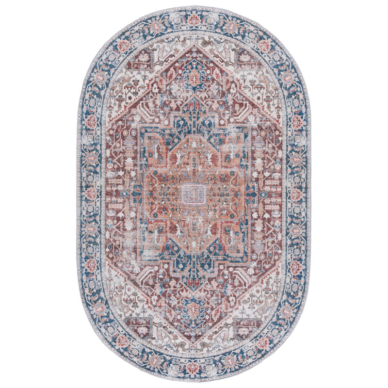 Arizona Performance Machine Washable Oriental Rug, Oval 5' x 8'