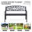 50 Inch Outdoor Metal Welcome Bench With Powder-Coated Steel Frame, Slatted Seat