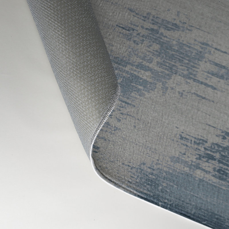 Tapis gris abstrait intérieur et extérieur, Rectangle 5 pi x 7 pi