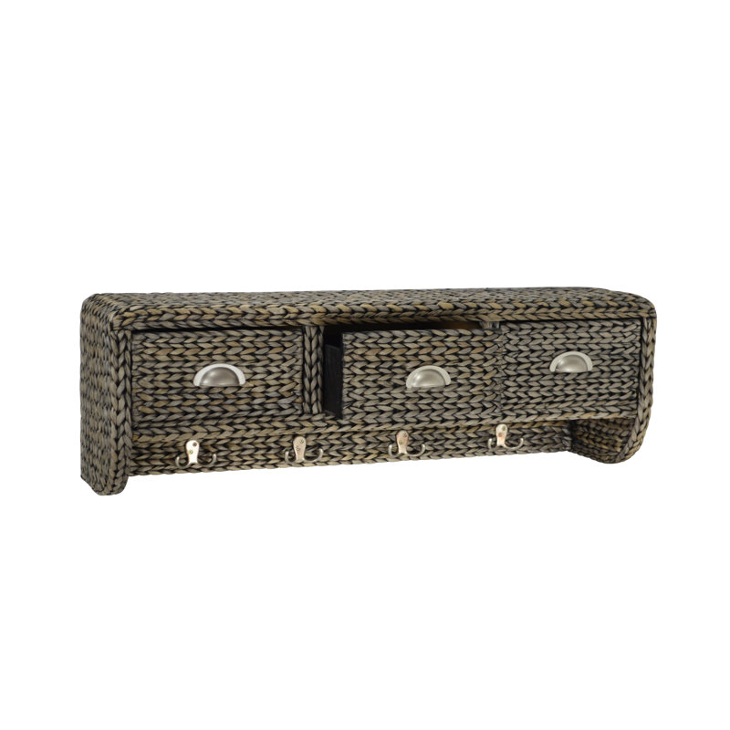 Northside 4 - Hook Wall Mounted Coat Rack, Silver Grey Patina