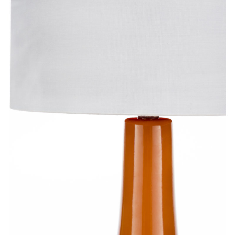 Lampe de table 25 po Aissatou, Orange / blanc