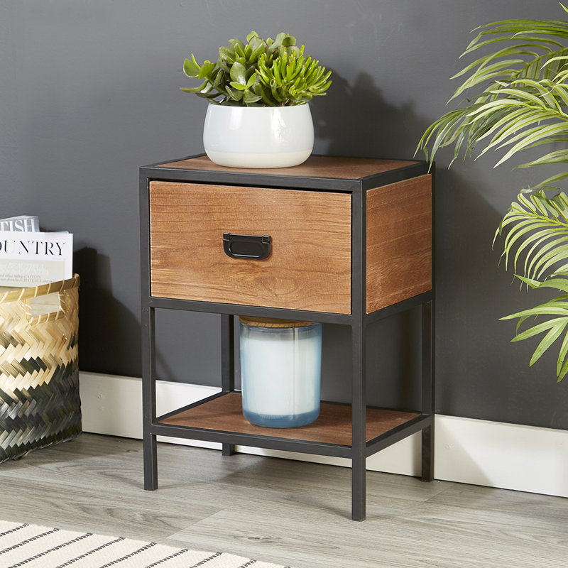 Lerch 35cm W Steel Bedside Table