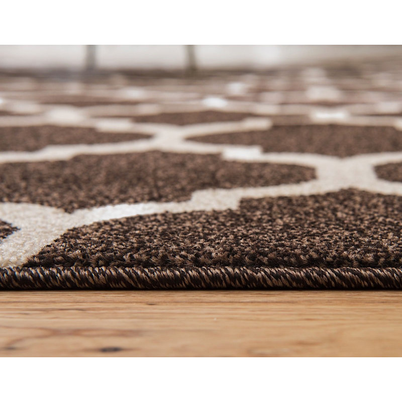 Tapis brun Cohleen, Rond 6 pi
