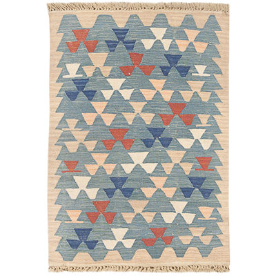 High-Quality Hand-Knotted Blue And Multi Area Rug